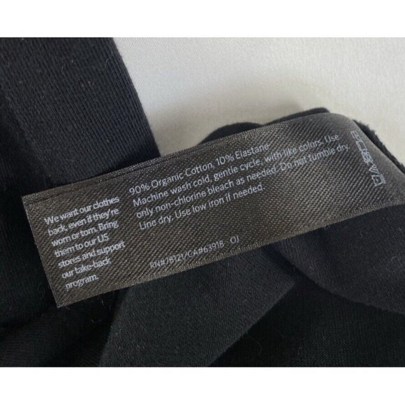 Eileen Fisher Sweater Tunic Dress Women’s Sz Large Black Hoodie Organic Cotton - Picture 5 of 8